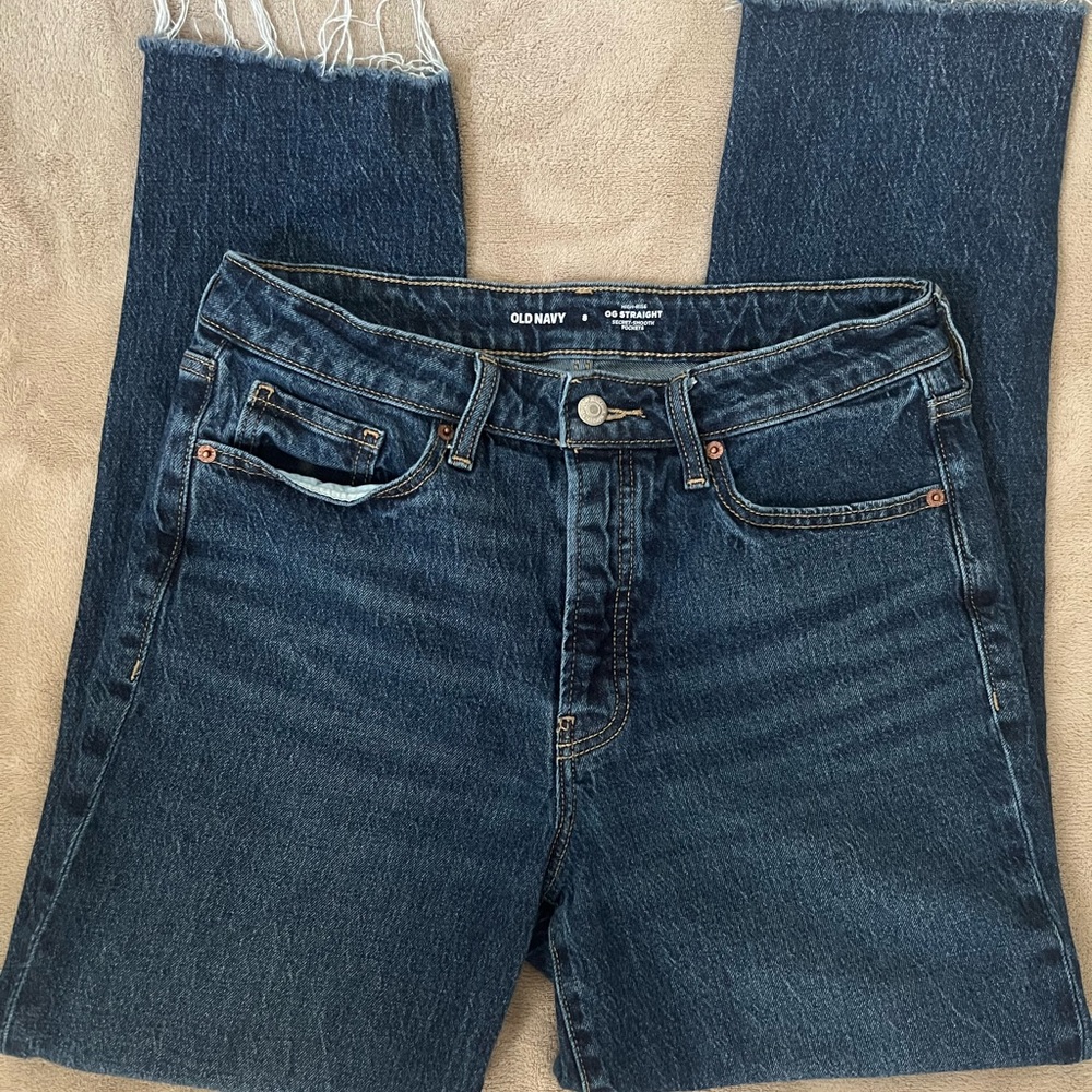 Old Navy Women's Dark Blue Straight Leg Jeans NWOT